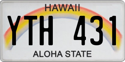 HI license plate YTH431