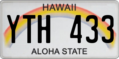 HI license plate YTH433