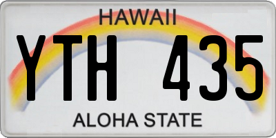HI license plate YTH435