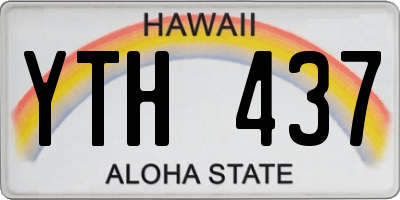 HI license plate YTH437