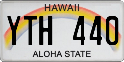 HI license plate YTH440