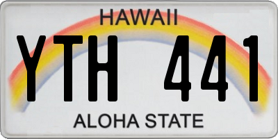 HI license plate YTH441