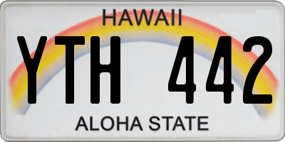 HI license plate YTH442