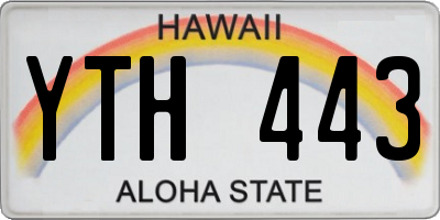 HI license plate YTH443