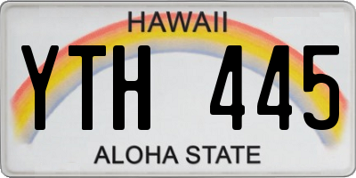 HI license plate YTH445