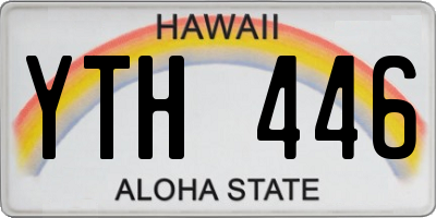 HI license plate YTH446