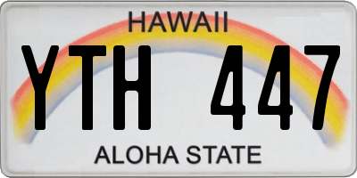 HI license plate YTH447