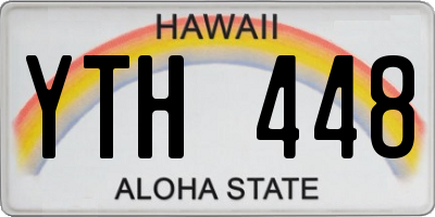 HI license plate YTH448