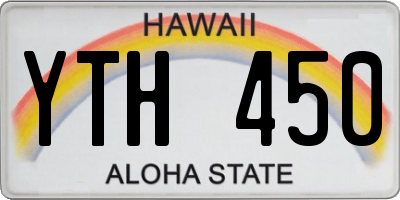 HI license plate YTH450