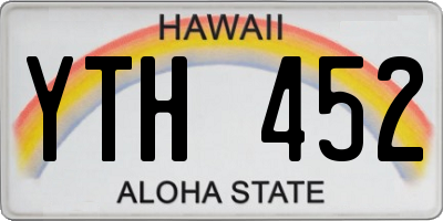 HI license plate YTH452