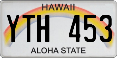 HI license plate YTH453