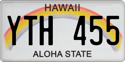 HI license plate YTH455
