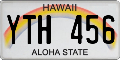 HI license plate YTH456