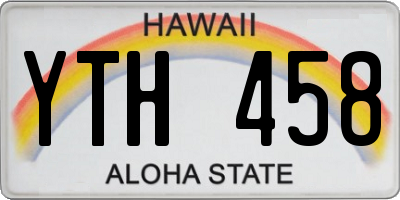 HI license plate YTH458