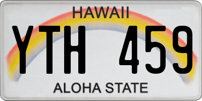 HI license plate YTH459