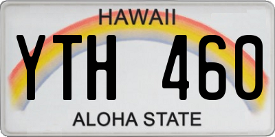 HI license plate YTH460