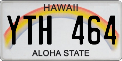 HI license plate YTH464