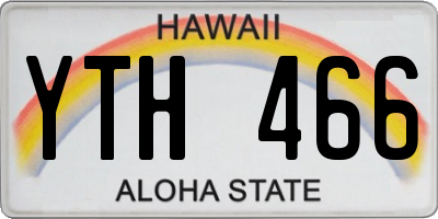 HI license plate YTH466