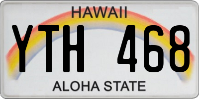 HI license plate YTH468