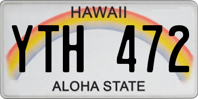 HI license plate YTH472