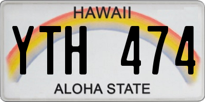 HI license plate YTH474
