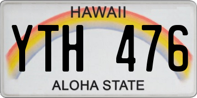 HI license plate YTH476