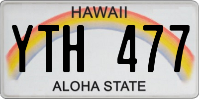 HI license plate YTH477