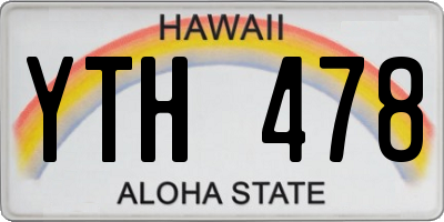 HI license plate YTH478