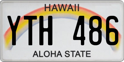 HI license plate YTH486