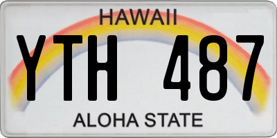 HI license plate YTH487