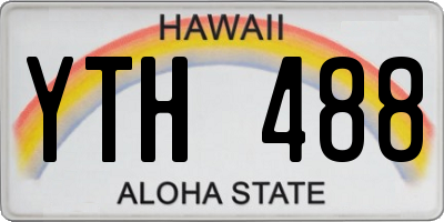 HI license plate YTH488