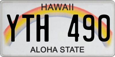 HI license plate YTH490