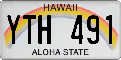 HI license plate YTH491
