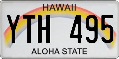 HI license plate YTH495