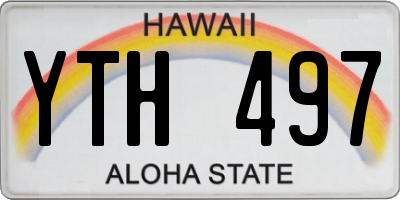 HI license plate YTH497