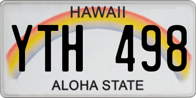 HI license plate YTH498