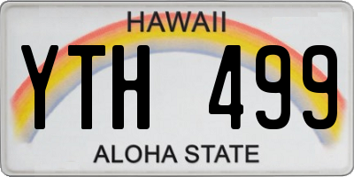 HI license plate YTH499