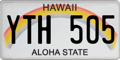 HI license plate YTH505
