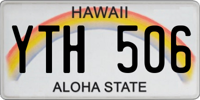 HI license plate YTH506
