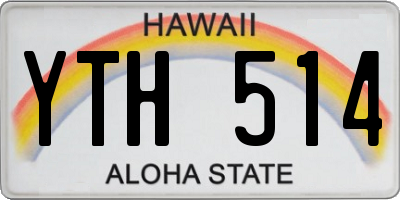 HI license plate YTH514