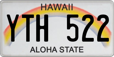 HI license plate YTH522