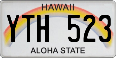 HI license plate YTH523