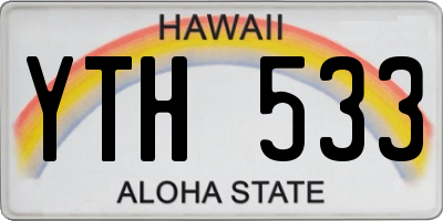 HI license plate YTH533