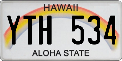 HI license plate YTH534