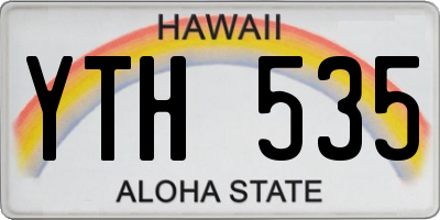 HI license plate YTH535