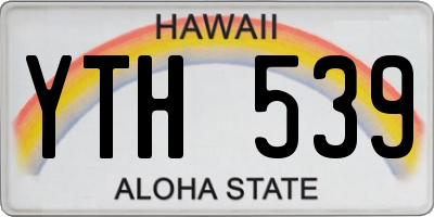 HI license plate YTH539