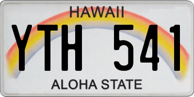 HI license plate YTH541