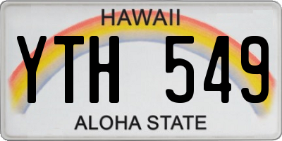 HI license plate YTH549