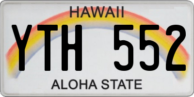 HI license plate YTH552