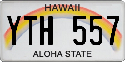 HI license plate YTH557